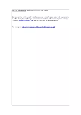 get top netflix script netflix clone source code