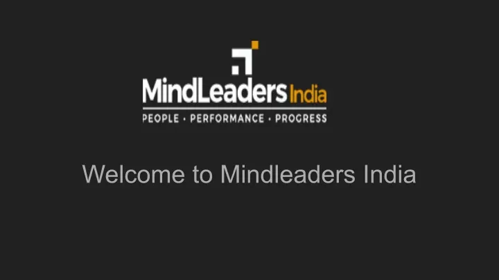 welcome to mindleaders india