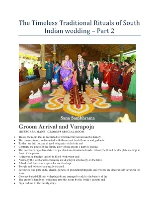 The timeless traditional rituals of South Indian wedding – Part 2