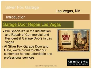 Garage Door Repair And Gate Repair In Las Vegas-Silver Fox Garage