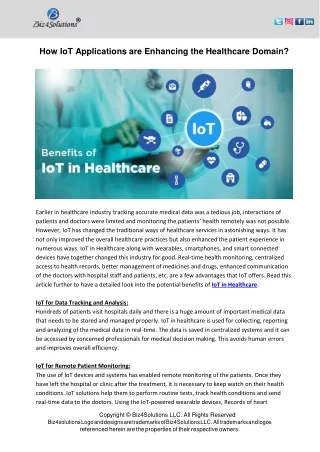 how iot applications are enhancing the healthcare