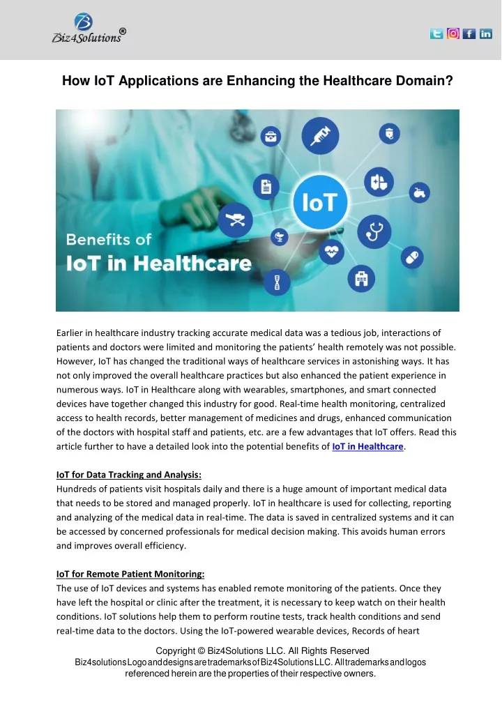 how iot applications are enhancing the healthcare