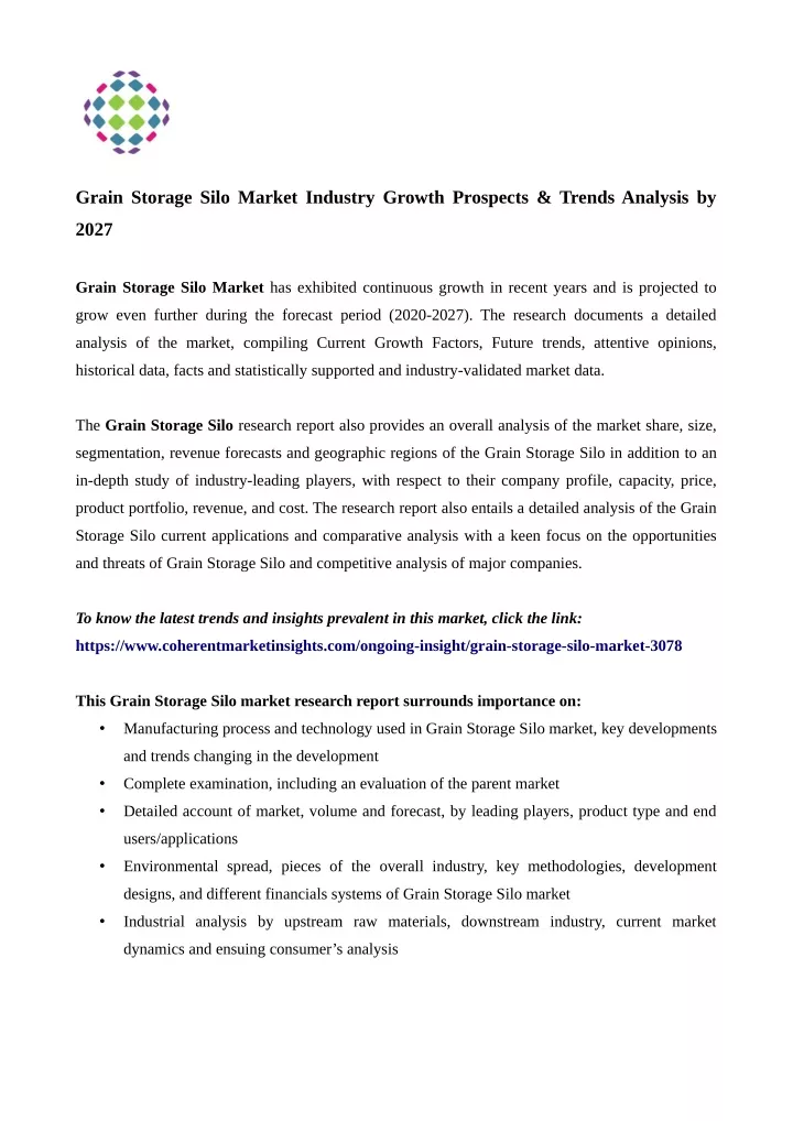grain storage silo market industry growth