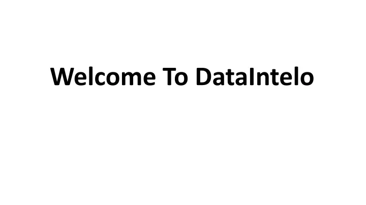 welcome to dataintelo