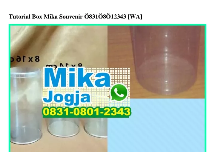tutorial box mika souvenir 831 8 12343 wa