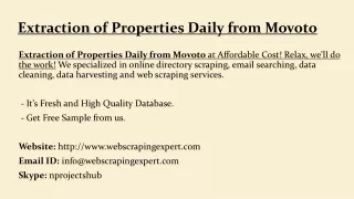 extraction of properties daily from movoto