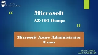 Latest Microsoft AZ-103 Dumps,Verified Study Material 2020 Realexamdumps.com