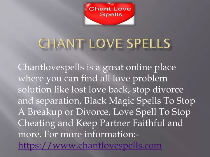 chant love spells
