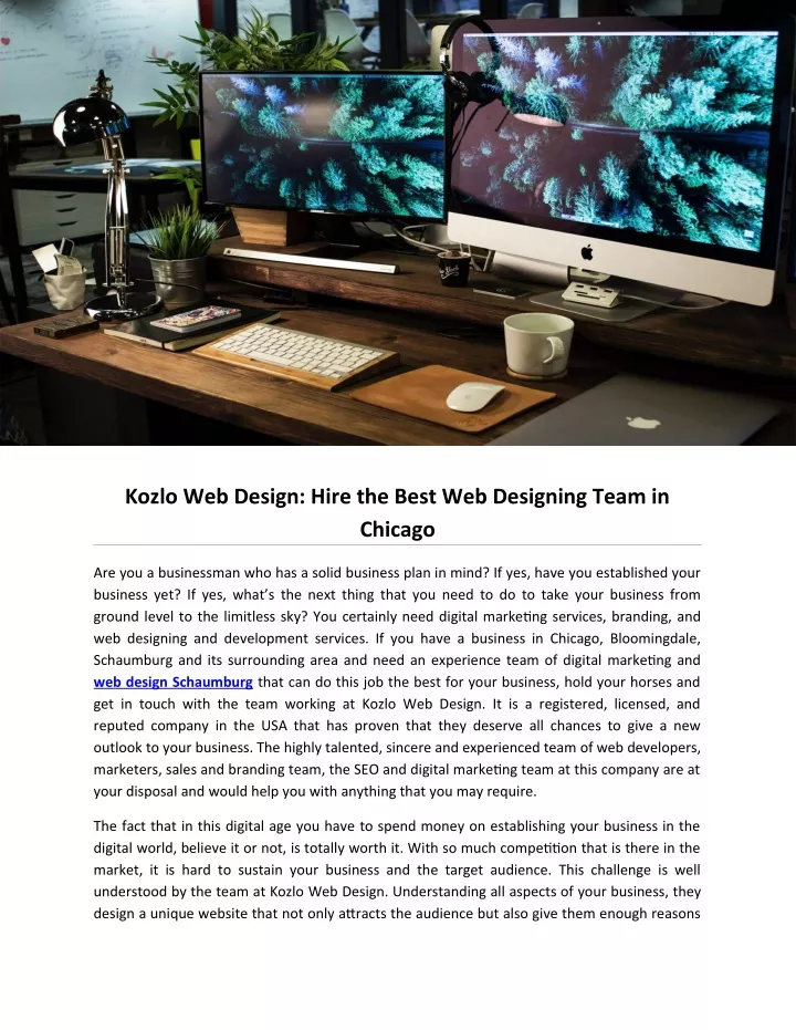 kozlo web design hire the best web designing team