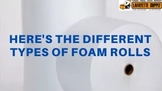 HERE A THE DIFFERENT TYPES OF FOAM ROLLS