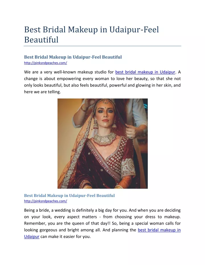 best bridal makeup in udaipur feel beautiful