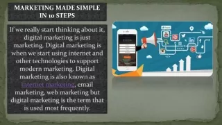 MARKETING MADE SIMPLE IN 10 STEPS
