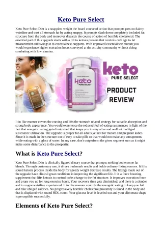 Keto Pure Select