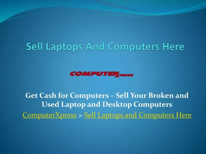sell laptops and computers here