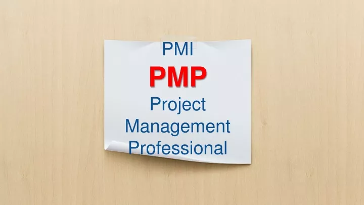 pmi pmp project management professional