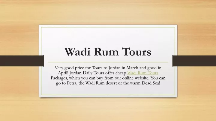 wadi rum tours