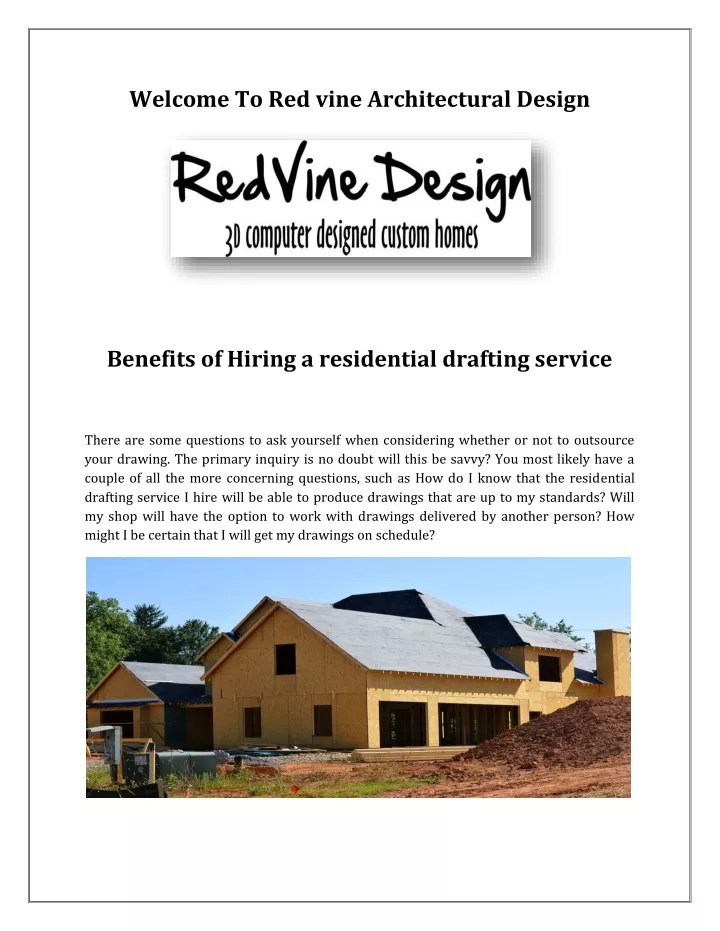 welcome to red vine architectural design