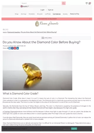 Do you Know About the Diamond Color Before Buying?