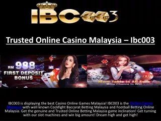 Live Casino Games Malaysia, Trusted Online Casino Malaysia