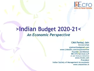 Indian Budget 2020