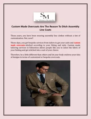 custom made overcoats are the reason to ditch