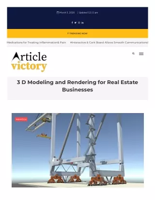 3 D Modeling and Rendering for Real Estate Businesses