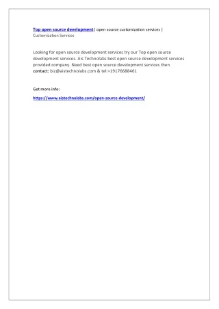top open source development open source