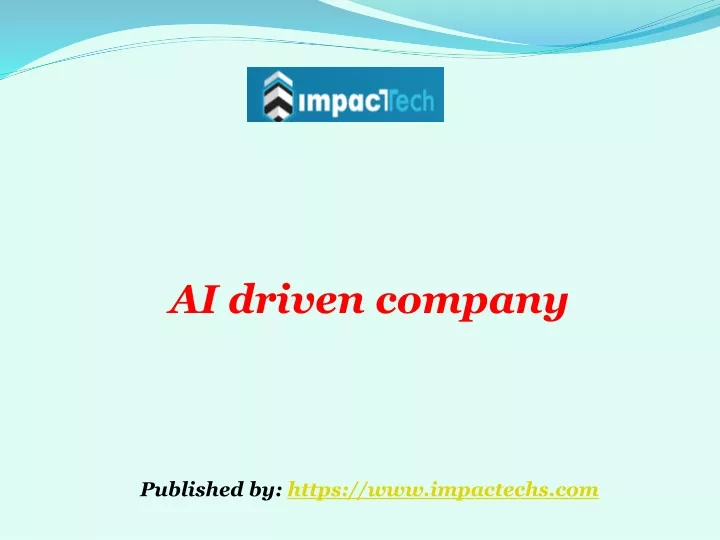 ai driven company published by https