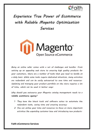 experience true power of with reliable magento
