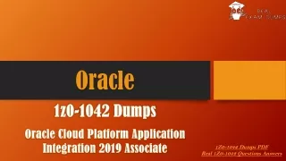 Latest Oracle 1z0-1042 Dumps,Verified Study Material 2020 Realexamdumps.com