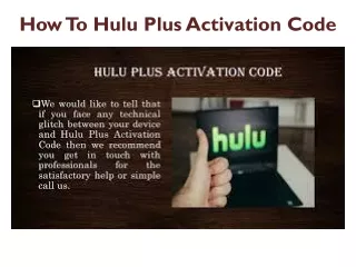 how to hulu plus activation code
