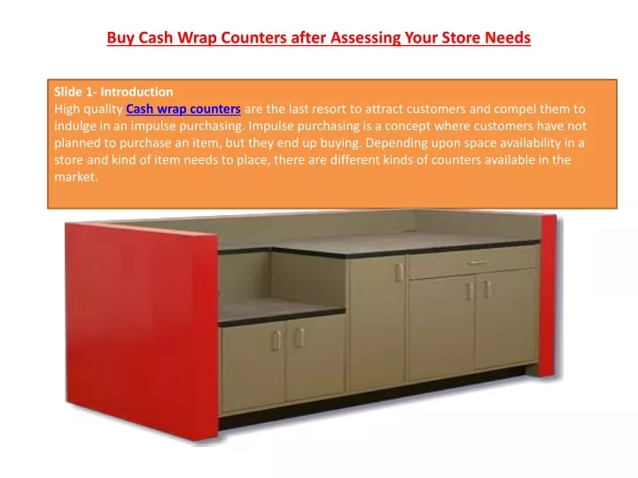buy cash wrap counters after assessing your store needs