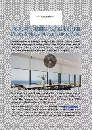 Evershing furniture The Manufacturers  of Curtains and  Blinds in Dubai | www.evershinefurniture.com