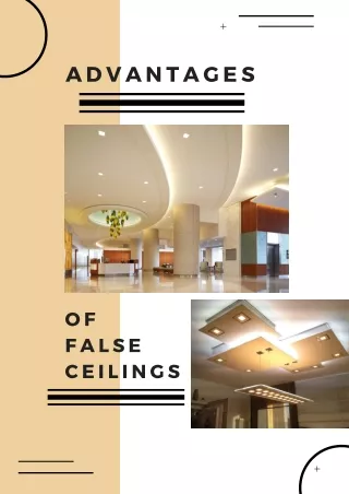 Advantages of False Ceilings