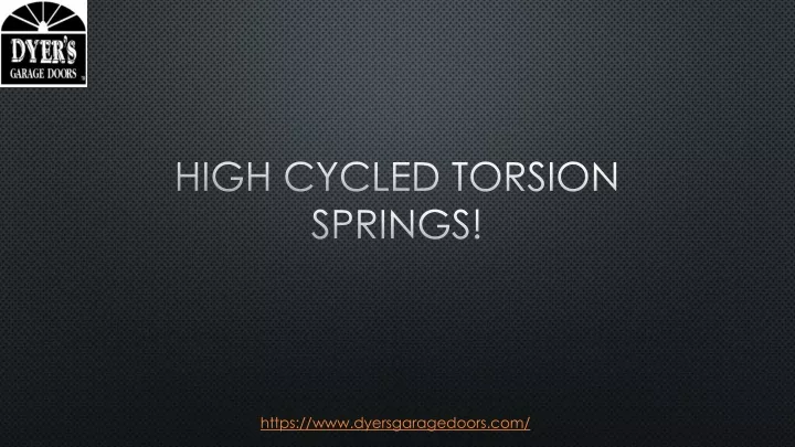 high cycled torsion springs