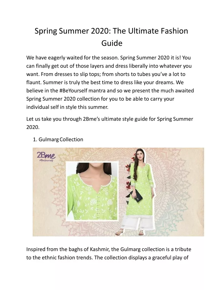 spring summer 2020 the ultimate fashion guide