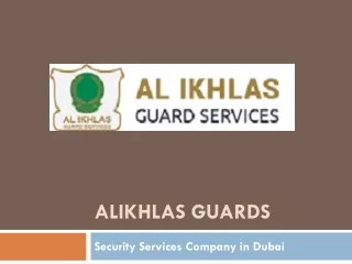 Security services company in Dubai