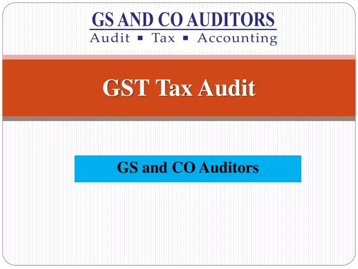 gst tax audit
