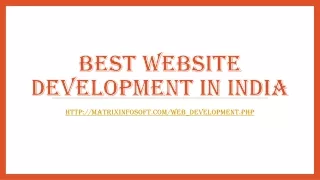 best website development in india