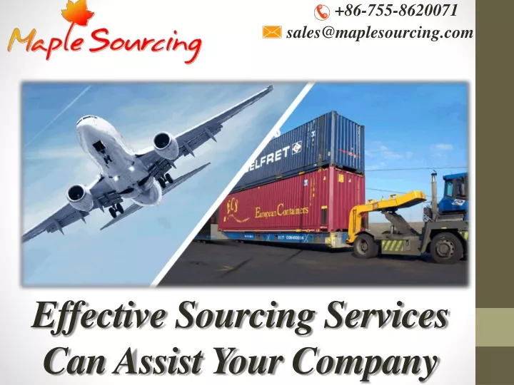 effective sourcing services can assist your company