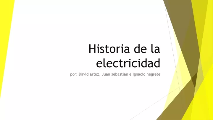 historia de la electricidad