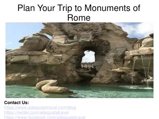 Plan Your Trip to Monuments of Rome