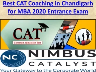 Best CAT Coaching in Chandigarh for MBA  Entrance Exam