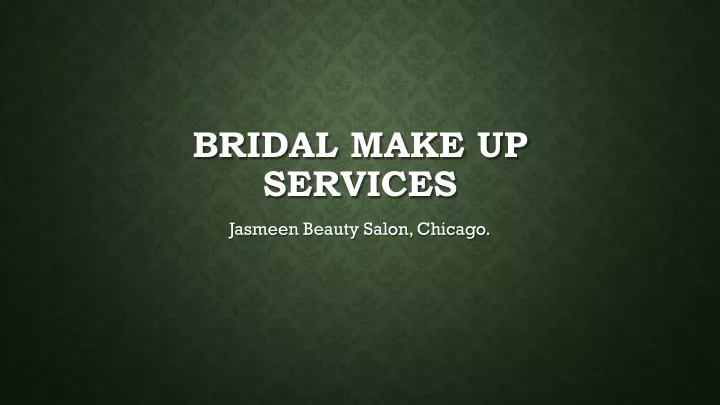 bridal make up services