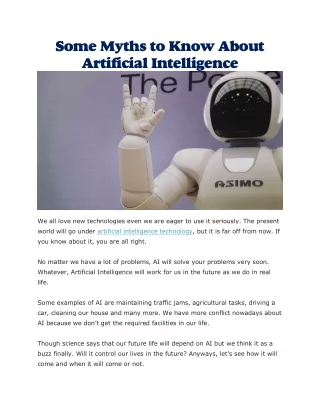 Artificial intelligence technology