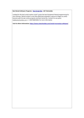 best rental software programs rent script site