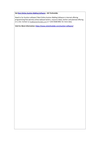 get best online auction bidding software