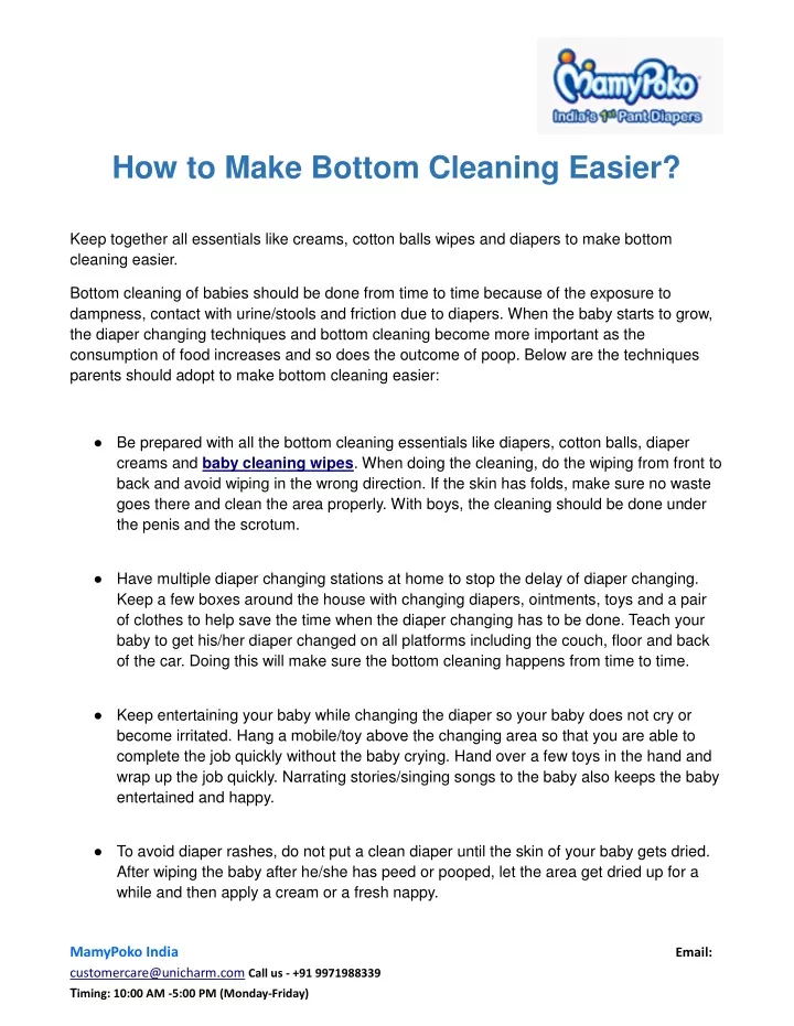how to make bottom cleaning easier