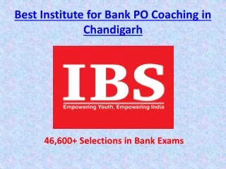 Best Institute for Bank PO Coaching in Chandigarh