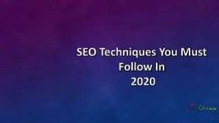 SEO services in 2020